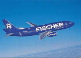 Fischer air Boeing 737 - 300 OK - FAN (pohled)