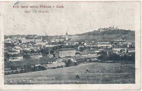 Král. horní město Příbram v Čech. pod Sv. Horou (pohled)
