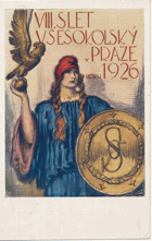 VIII. slet všesokolský v Praze roku 1926 (pohled)