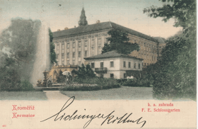 Kroměříž - Kremsier - k. a. zahrada F. E. Schlossgarten (pohled)