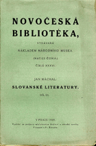 Novočeská bibliotéka číslo XXXVI. - Slovanské literatury díl III.