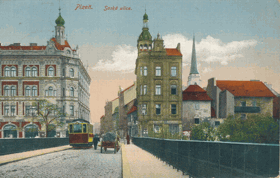 Plzeň - Saská ulice (pohled)
