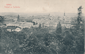Brno - Pohled ze Špilberku (pohled)
