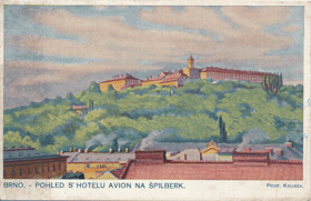 Brno - Pohled s hotelu Avion na Špilberk (pohled)