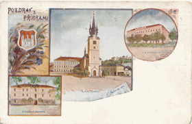 Pozdrav z Příbrami - okénkový (pohled)