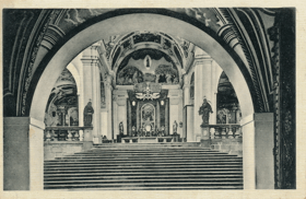 Příbram - Svatá Hora - Korunovační oltář (pohled)