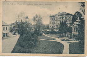 Lázně Bělohrad - Raisovy sady, škola, museum (pohled)