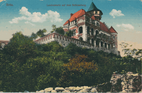 Most - Brux - Landeswarte auf dem Schlossberg (pohled)