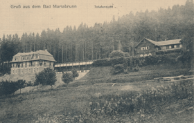 Lázně u studny Mariánské - Gruss aus dem Bad Mariabrunn - Totalansicht (pohled)