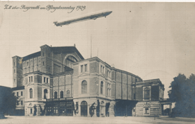 Vzducholoď ZII über Bayreuth am Pfingstsonntag 1909 (pohled)