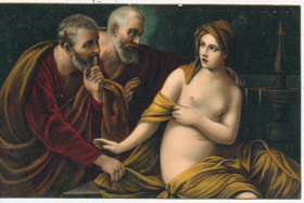 The Chaste Susanna - Guido Reni (pohled)