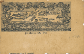 Protivín roku 1710 (pohled)