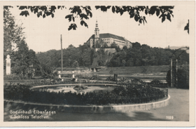 Podmokly - Bodenbach Elbanlagen u. Schloss Tetschen (pohled)