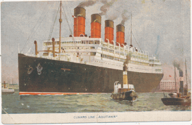 Cunard Line - Aquitania (pohled)