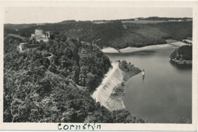 Hrad Cornštýn nad vranovskou přehradou - Ruine Zornstein oberhalb der Frainer Talsperre (pohled)