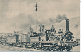 Rychlík kolem roku 1860 (pohled)