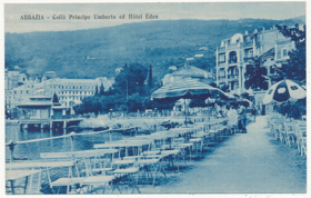 Itálie - Abbazia - Caffé Principe Umberto ed Hötel Eden (pohled)
