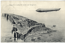 Zeppelin´s Luftschiff landet auf Helgoland (pohled)