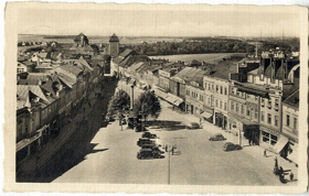 Mladá Boleslav, pohled na náměstí (pohled)