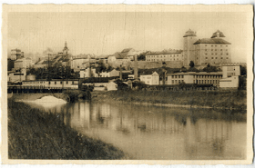 Mladá Boleslav, pohled přes řeku (pohled)