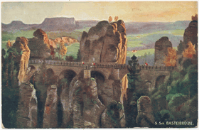 Německo - Basteibrücke (pohled)
