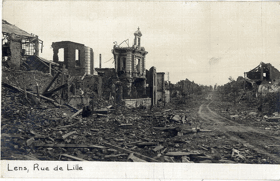 První světová válka, Lens, Rue de Lille (pohled)