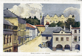 Litomyšl - Zámek s cestou k hoře Olivetské (pohled)