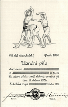 Uznání píle - VIII. Všesokolský slet (pohled)