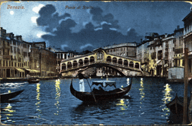 Benátky - Ponte di Rialto (pohled)