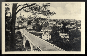 Tábor - pohled na most a vilovou čtvrť (pohled)