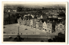Německý Brod - pohled na náměstí (pohled)