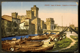 Itálie - Lago di Garda - Castello di Sirmione (pohled)