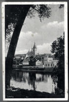 Louny ,pohled přes vodu (pohled)
