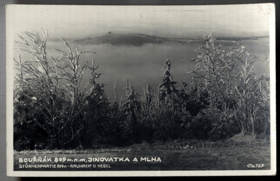 Bouřňák - jinovatka a mlha (pohled)