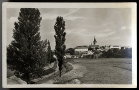 Moravské Budějovice - pohled z dálky (pohled)