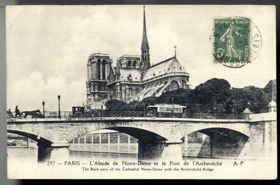 Paris - L Abside de Notre-Dame (pohled)