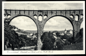 Polsko - viadukt Hummelstadt - Lewin Klodzki (pohled)