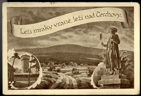 Leží mraky vrané, leží nad Čerchovy (pohled)