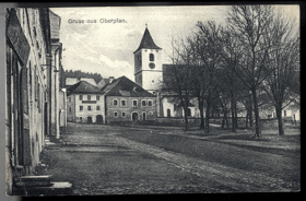 Horní Planá (Oberplan im Böhmerwalde), náměstí (pohled)