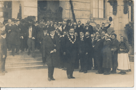 Prezident T. G. Masaryk na oslavě (pohled)