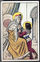 Svatá Ludmila vyučuje sv. Václava (pohled)