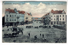 Užhorod - Kossuthovo náměstí (pohled)