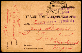 Tábori Postai Levellzölap (pohled)