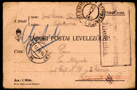 Tábori Postai Levellzölap (pohled)
