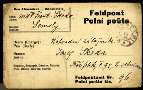 Polní pošta - Feldpost (pohled)