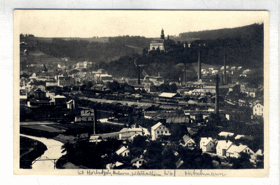 Náchod - Pohled na město, nádraží (pohled)