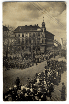 Čáslav - Sázení lípy (pohled)