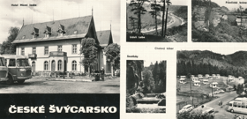 České Švýcarsko - Hotel Mezní louka, Údolí Labe, Soutěsky, Chatový tábor, Pravčická ... (pohled)