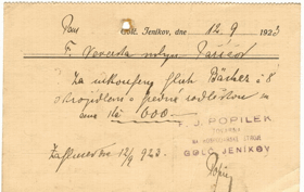 F. J. Popilek - továrna na hospodářské stroje - Golč. Jeníkov (pohled)