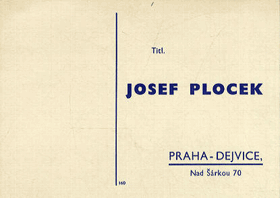 Praha - Dejvice - Josef Plocek (pohled)